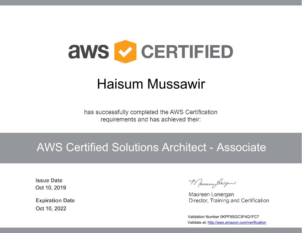 AWS Solutions Architect - Associate