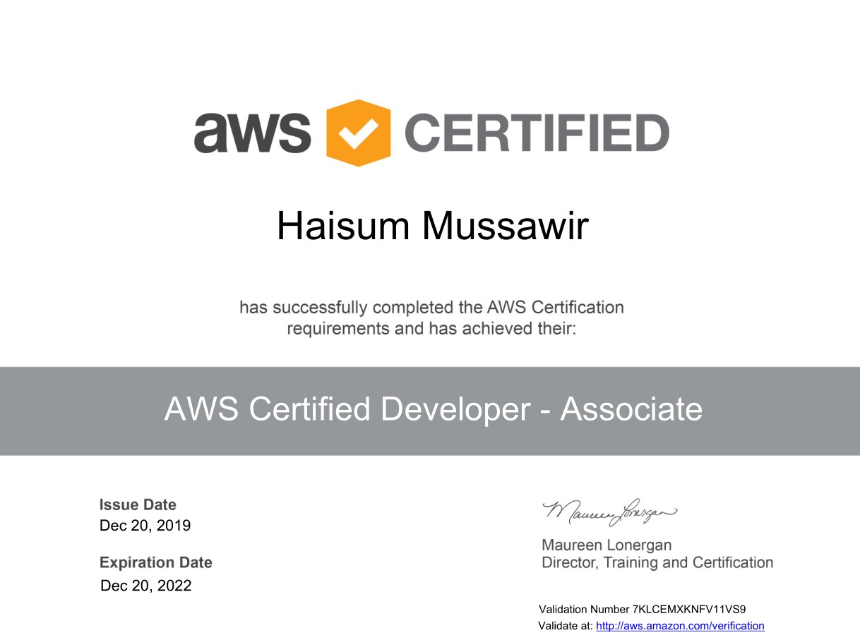 AWS Certified Developer